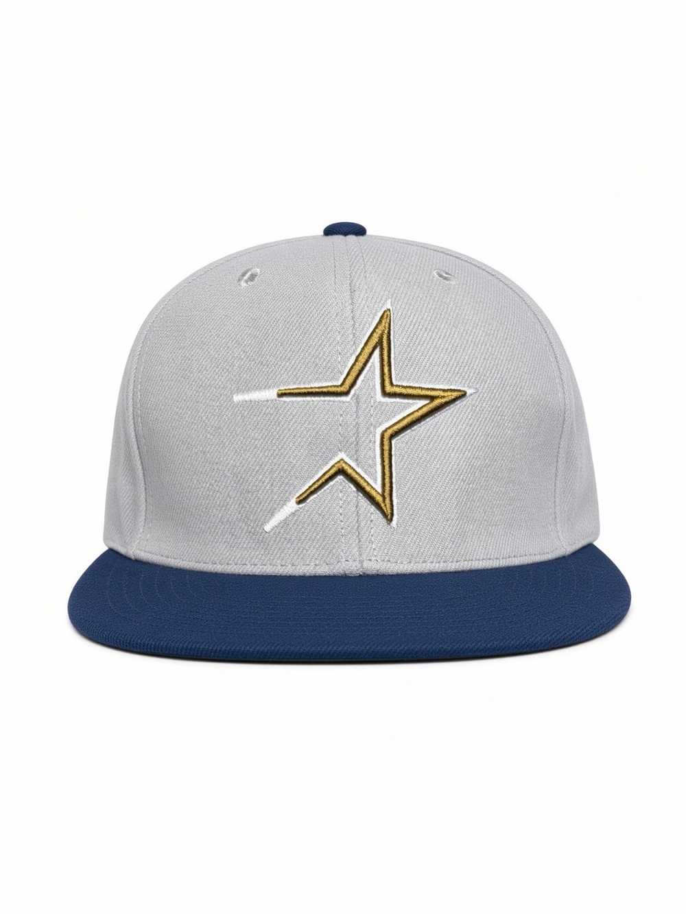 Mitchell & Ness Gray Navy Houston Astros Cooperstown Snapback Hat OS